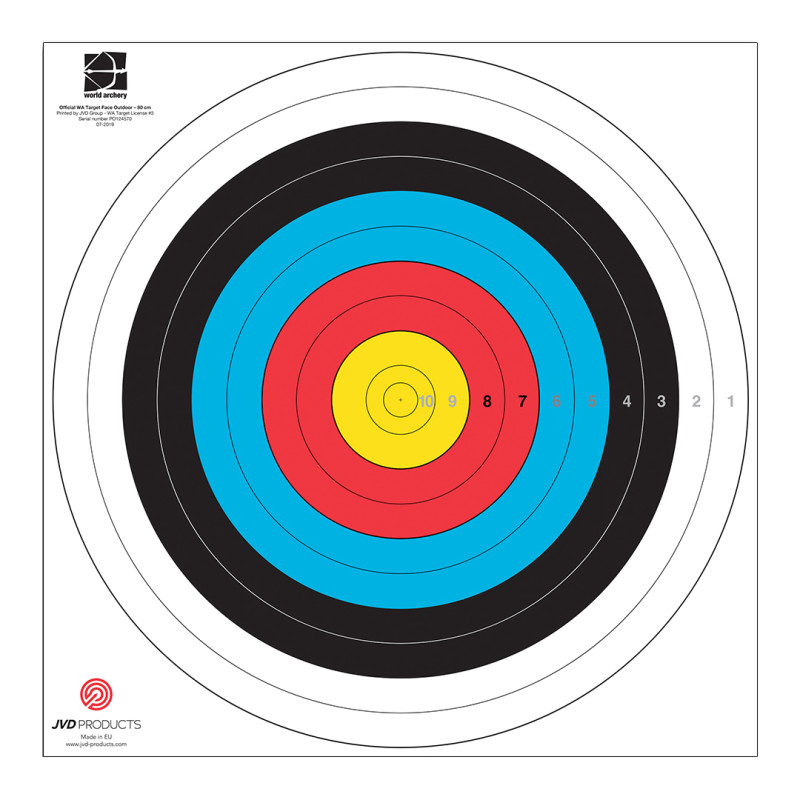 JVD Target Face Fita 80 cm with Numbers