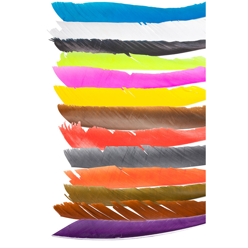 Trueflight Feathers Full Length Spiral Wrap Flu-Flu RW Shadow Black