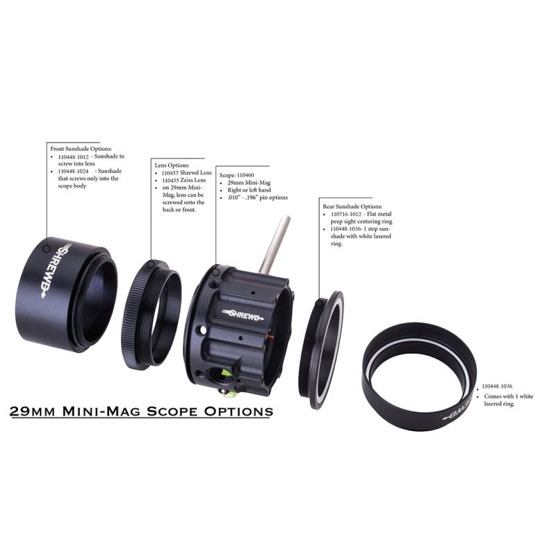 Shrewd Sunshade 42 mm Rear 2 Step fits without Lens fits Front/Rear w/Two Lasered Ring