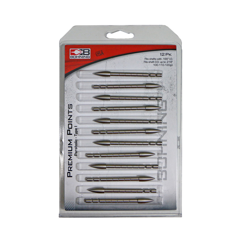 Bohning Glue-In Point Bullet Glue-In Break-Off 100-120 grain .166 Shaft ID .229 and Above Shaft OD