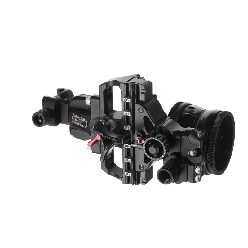 Axcel Slider Sight AccuTouch Plus Picatinny Mount AccuView with "T" Connector Single Pin .019 Green Fiber AVX-41 Scope