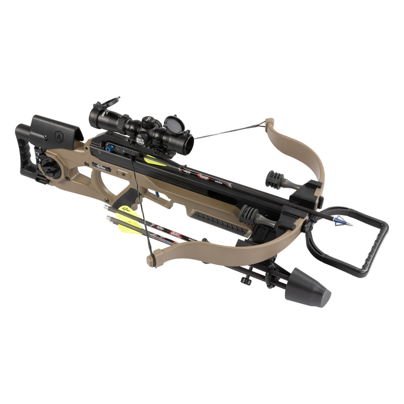 Excalibur Crossbow Recurve Package Assassin Extreme Flat Dark Earth with Tact 100 Scope and Quill 16.5 Arrows