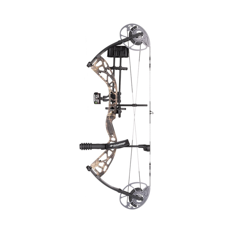Diamond Compound Bow Package Edge MAX RH (20-70#)-(16"-31") 80% Let Off Black