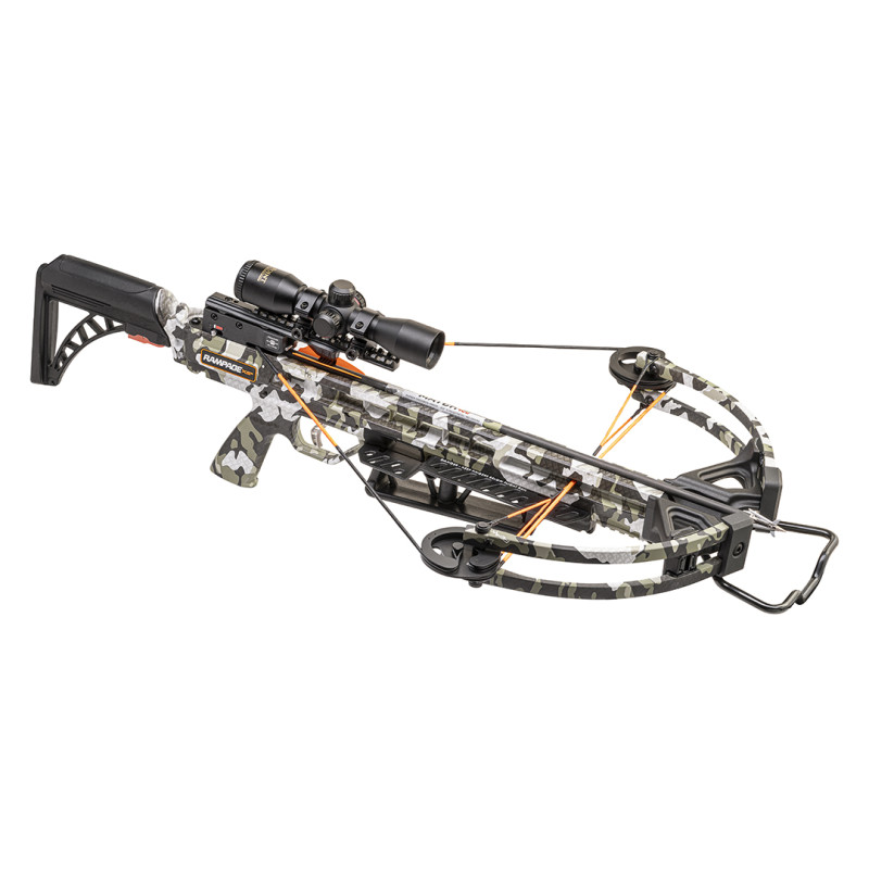 Wicked Ridge Crossbow Compound Rampage XS Rope Sled Adjustable Stock Pro-View Scope