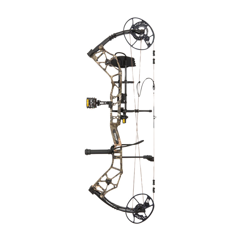 Bear Archery Compound Bow Paradigm Package LH (45#-60#)-(27.0"-32.0") 80% Let Off Veil Whitetail Handle/ Black Limbs