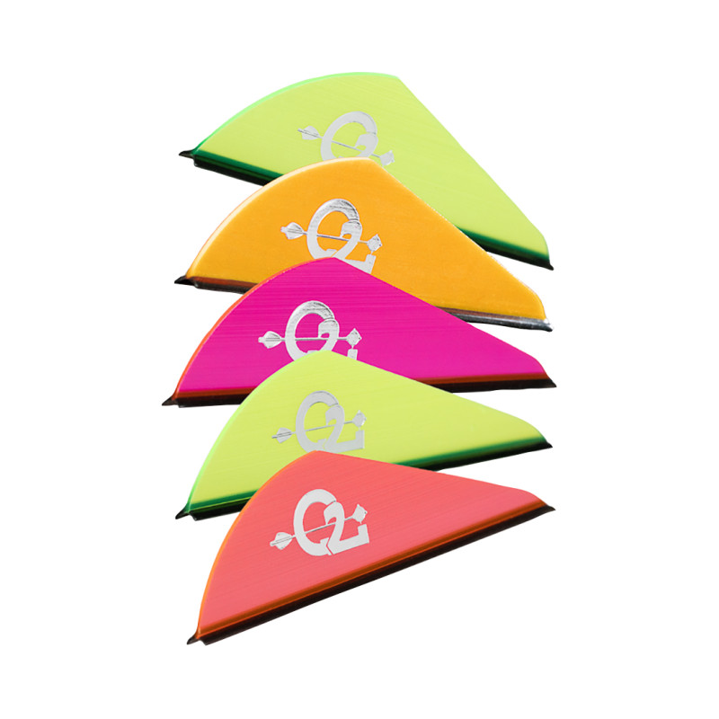 Q2i Archery Vanes Zeon RAPT-X Orange