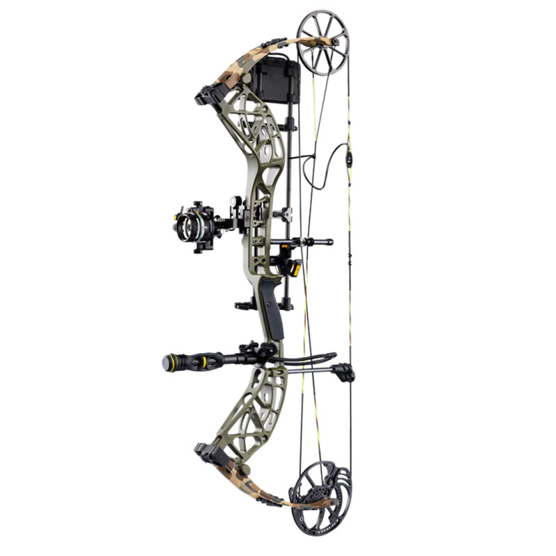 Bear Archery Compound Bow Adapt 2+ Package LH 60#-(24.0''-31.0") 80% Let Off Throwback Green