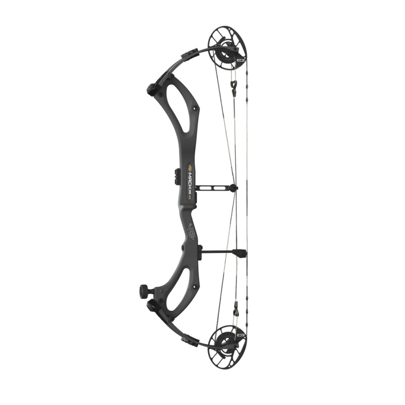 PSE Compound Bow Mach 35 DS EC2 RH 50#-(27.0''-32.5") 80-90% Let Off Clay Brown Handle/Green Olive Limbs