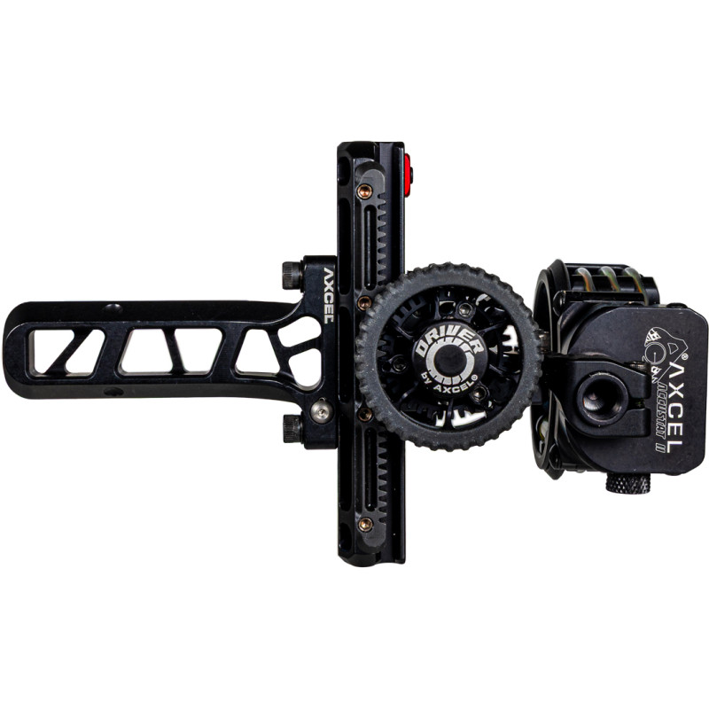 Axcel Slider Sight Driver Stealth Black Compatible with Mathews Bridge Lock Sight Technology w/AccuStat II Scope Micro RH 5P .019 Fiber