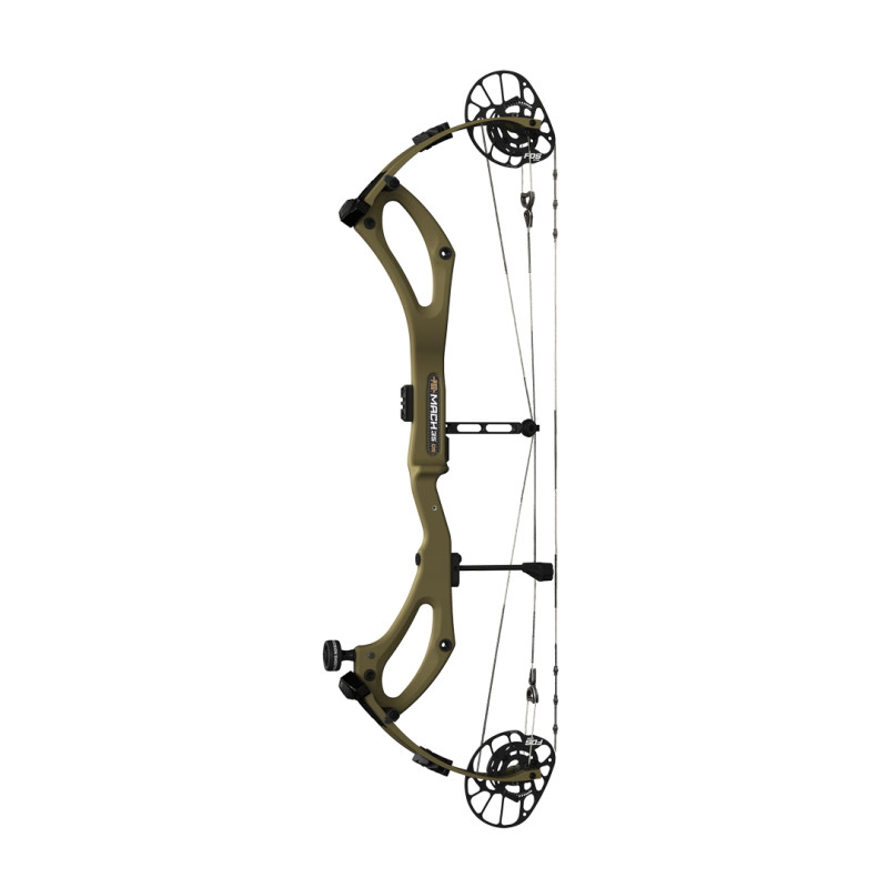 PSE Compound Bow Mach 35 FDS RH 60#-(27.0''-32.5") 70-85% Let Off Clay Brown Handle