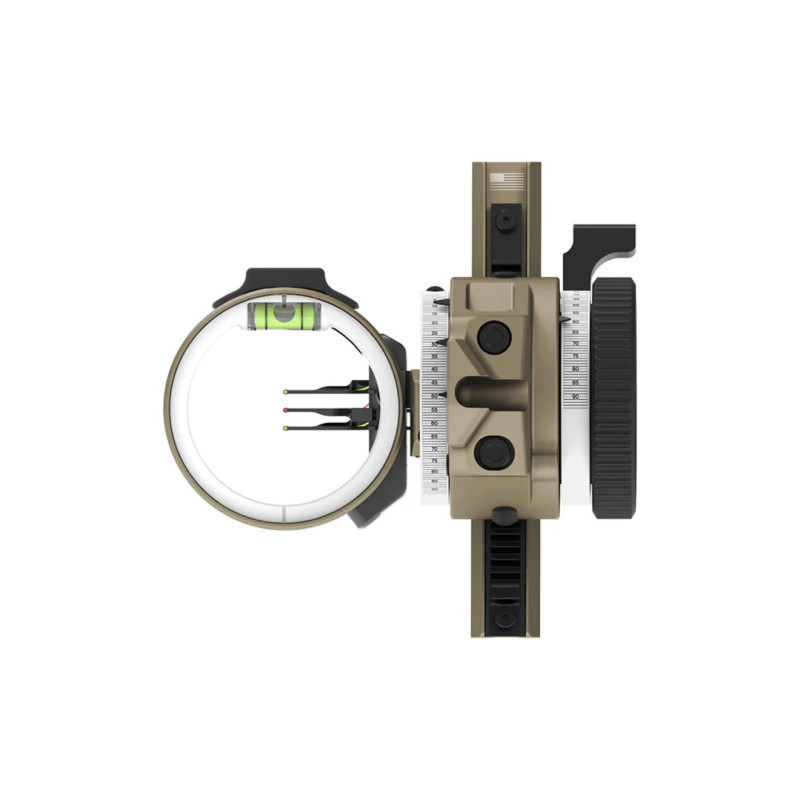 Dialed Archery Hunting Sight Pr?f Bridge-Lock Dovetail 3H Three Pin Horizontal .010 RH Smoke