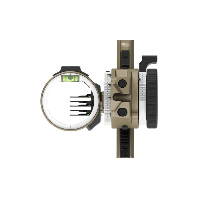 Dialed Archery Hunting Sight Pr?f Bridge-Lock Dovetail 5H Five Pin Horizontal .010 RH Clay