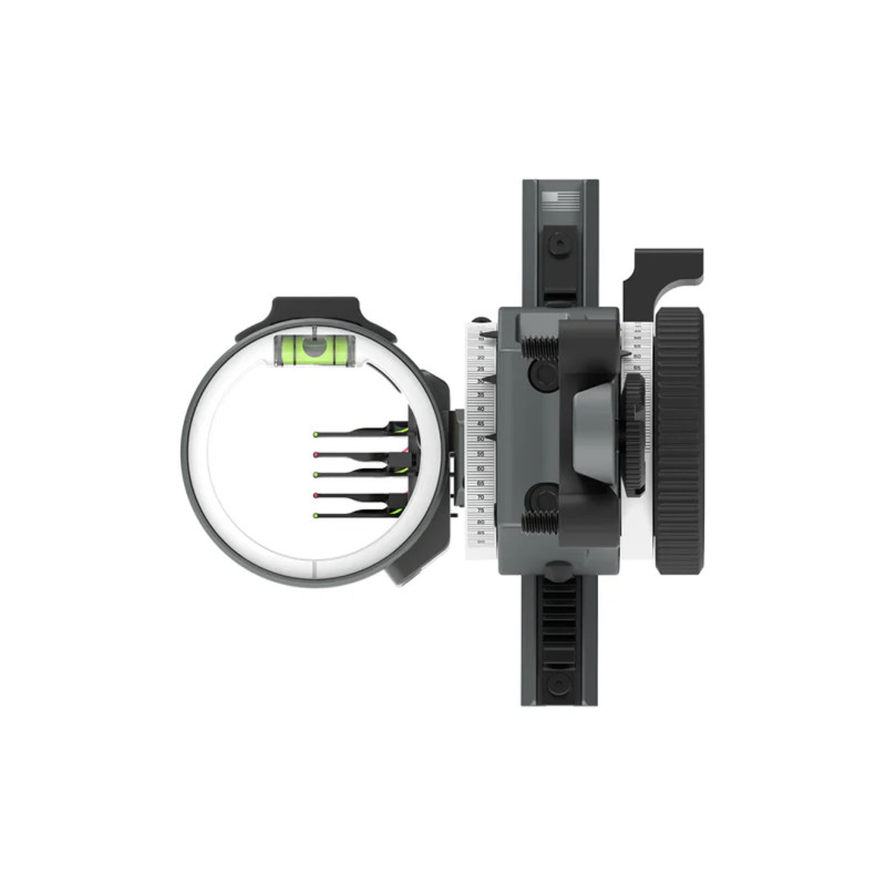 Dialed Archery Hunting Sight Pr?f Picatinny 5H Five Pin Horizontal .019 LH Red Rust