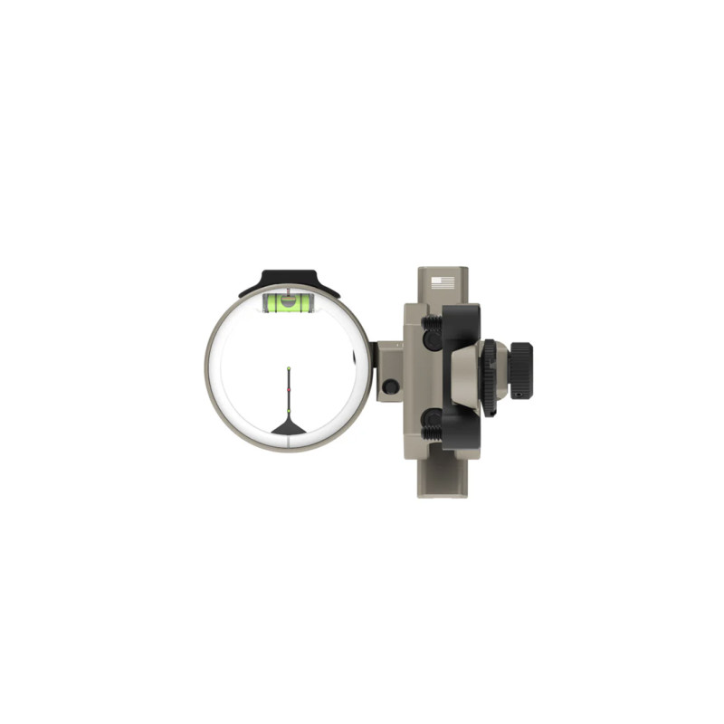 Dialed Archery Hunting Sight Strike Fixed Bridge-Lock Dovetail 3V Three Pin Vertical .019 LH Black
