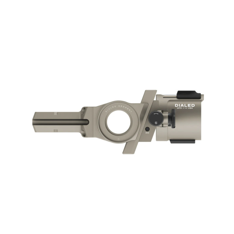 Dialed Archery Hunting Sight Strike Fixed Bridge-Lock Dovetail 3H Three Pin Horizontal .019 RH Clay