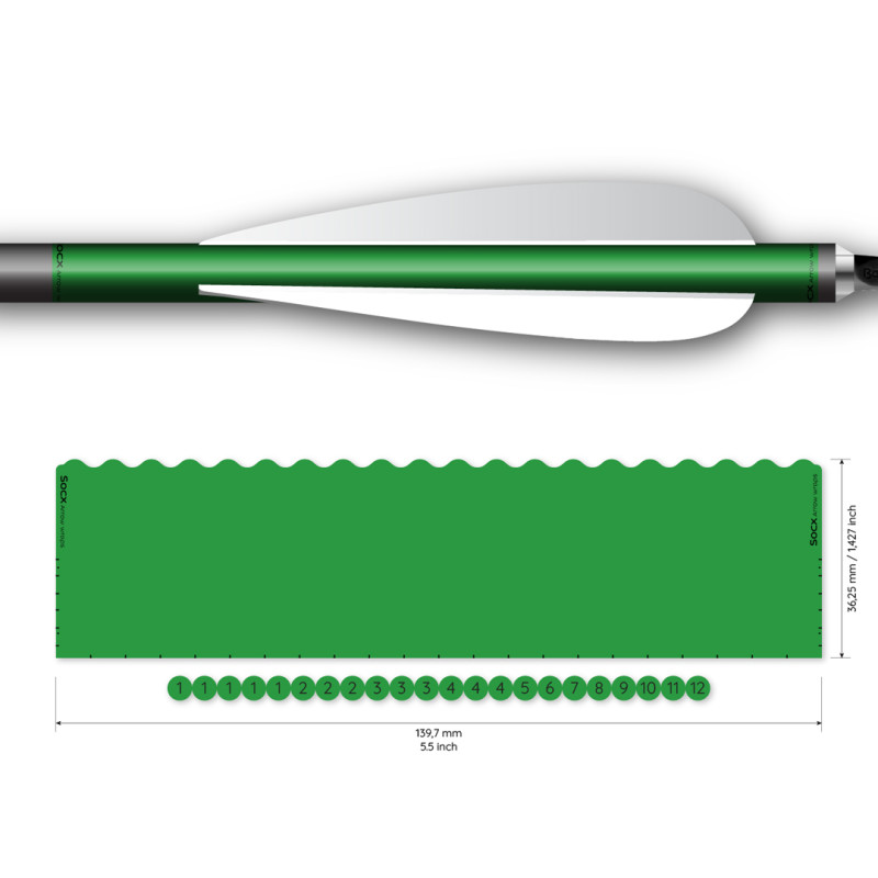Socx Wrap 10.7mm Max Solid Green