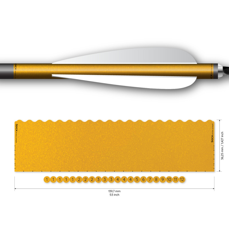 Socx Wrap 10.7mm Max Solid Retro-Refl.Yellow