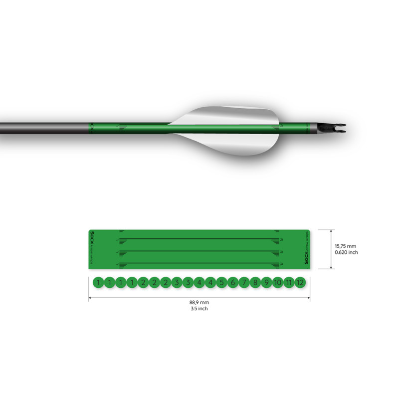 Socx Wrap for Spin Vanes on Easton X10 Solid White