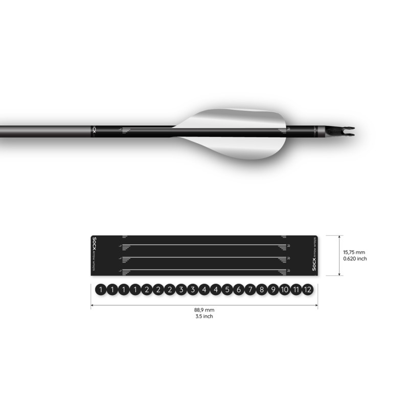 Socx Wrap for Spin Vanes on Easton X10 Solid White