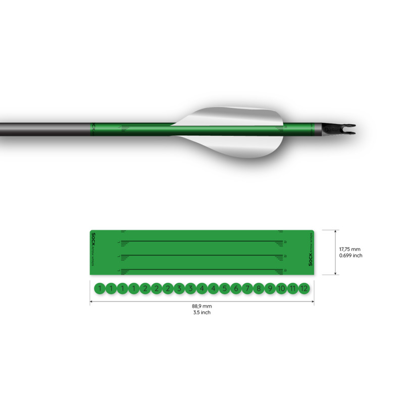 Socx Wrap for Spin Vanes on Easton ACE Solid Red