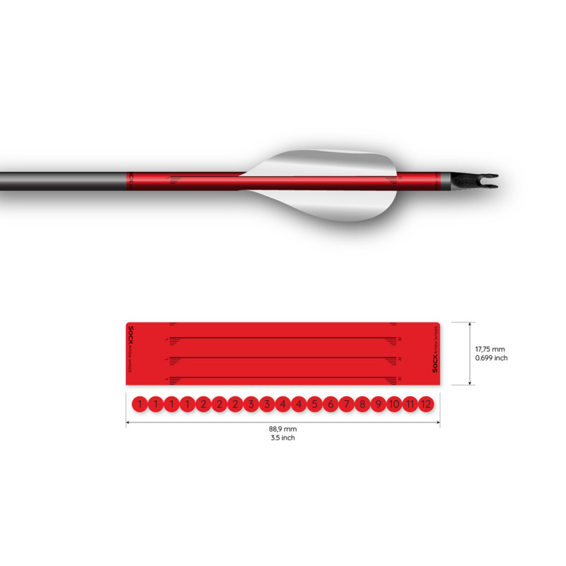 Socx Wrap for Spin Vanes on Easton ACE Solid Fluor Orange