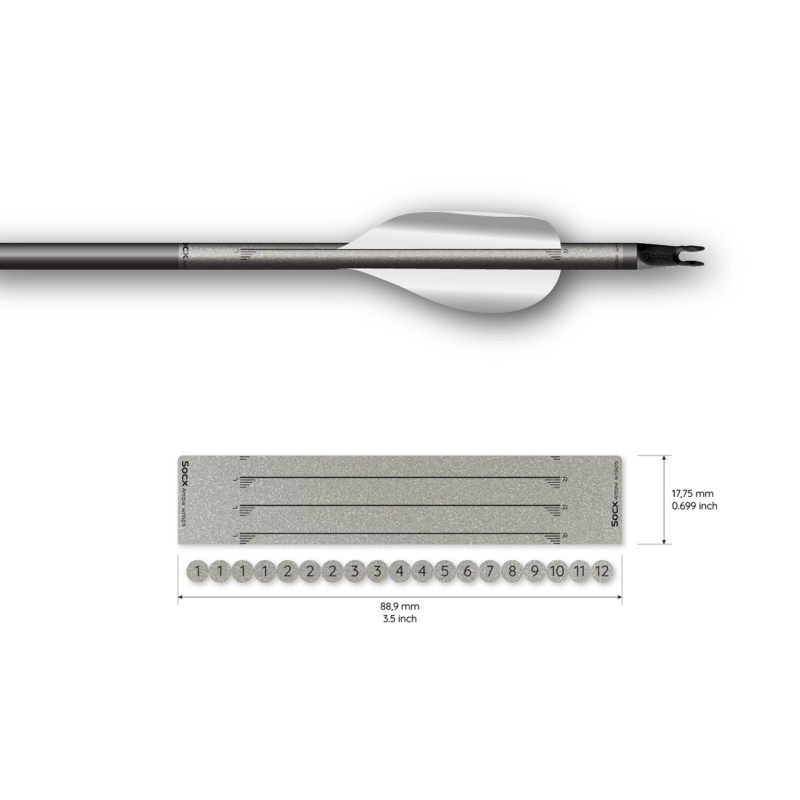 Socx Wrap for Spin Vanes on Easton ACE Solid Retro-Reflective White