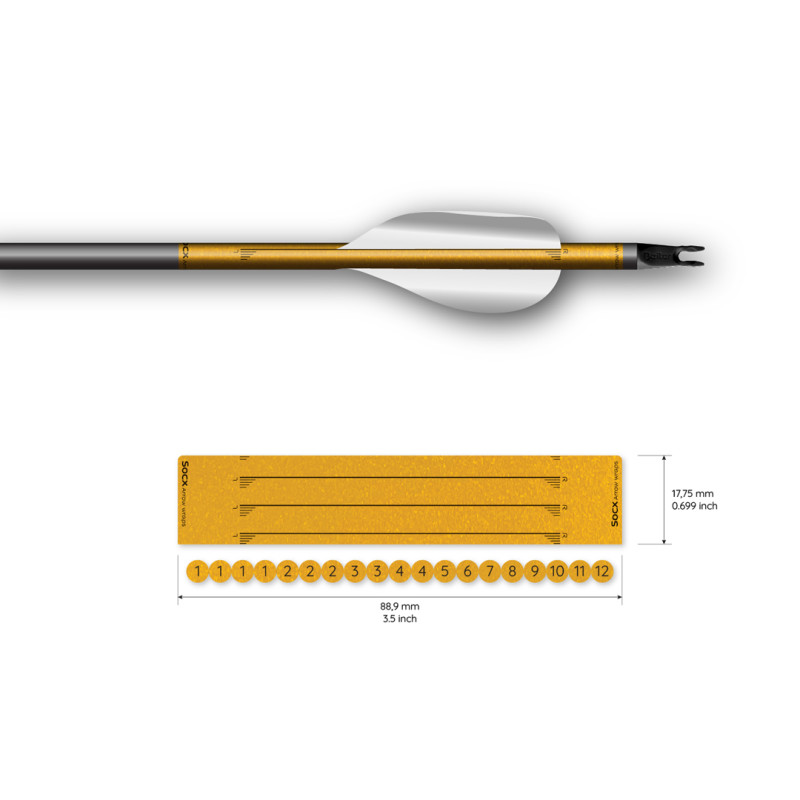 Socx Wrap for Spin Vanes on Easton ACE Solid Retro-Reflective White