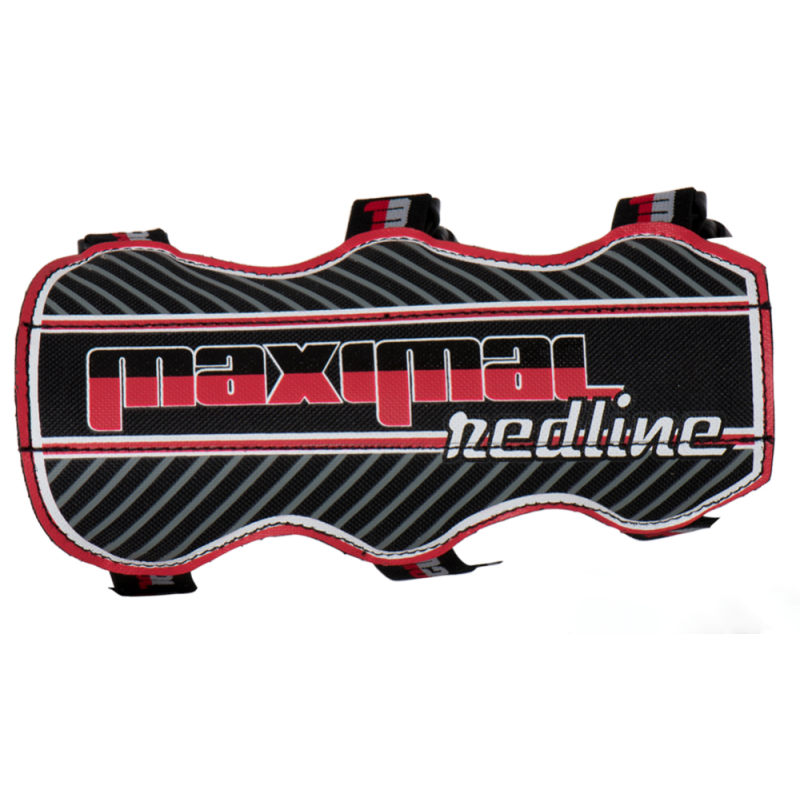 MAXIMAL SINGLE ARMGUARDS 19CM REDLINE  / P600D / 3 FASTENERS BLACK