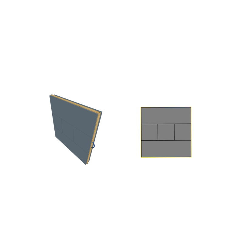 DANAGE FOAM TARGET DOMINO A2 - 132X132X14.5CM - 5X 14.5CM