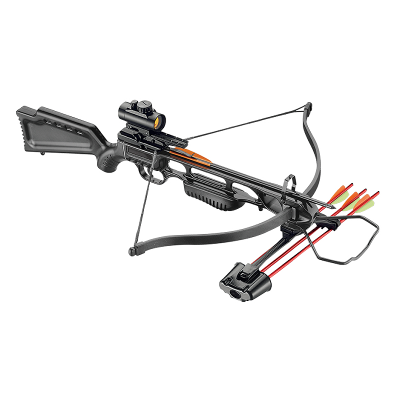 EK POELANG RECURVE CROSSBOW SETS JAG 1 DELUXE 220fps BLACK 175lbs-RED DOT & ACCES.