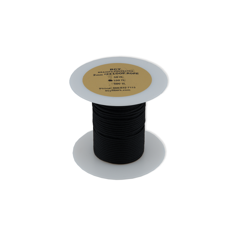 BCY D LOOP ROPE #24 DIA 2.0MM - 100FT BLACK