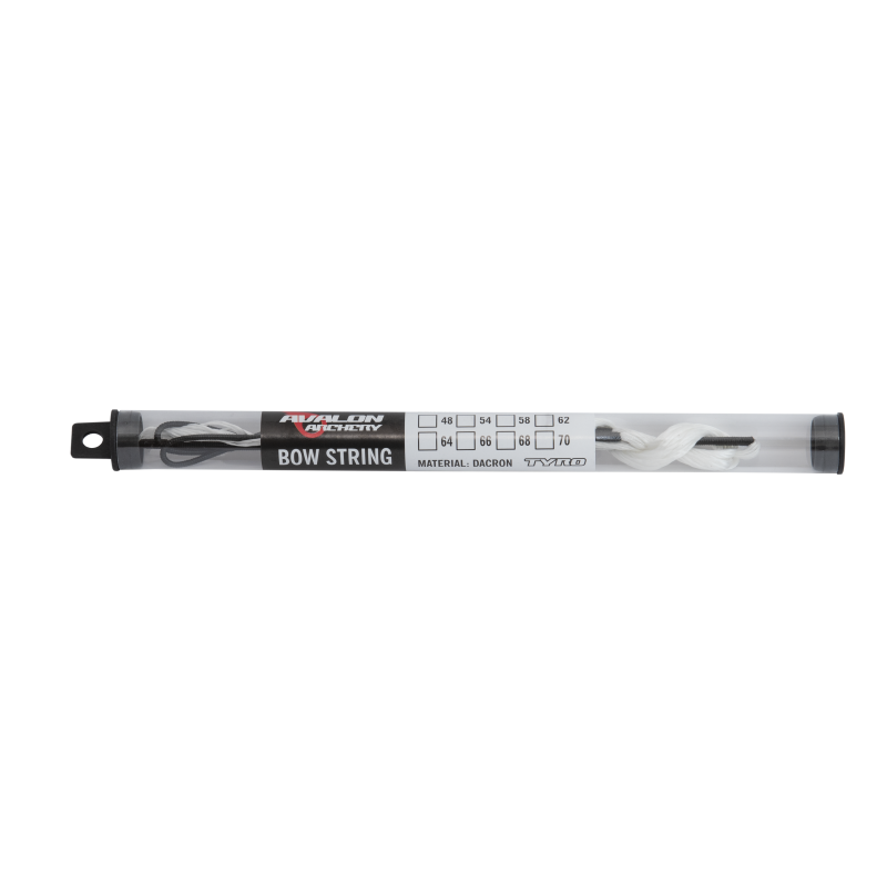 RECURVE STRINGS DACRON TYRO 48/12 WHITE WITH BLACK SERVING