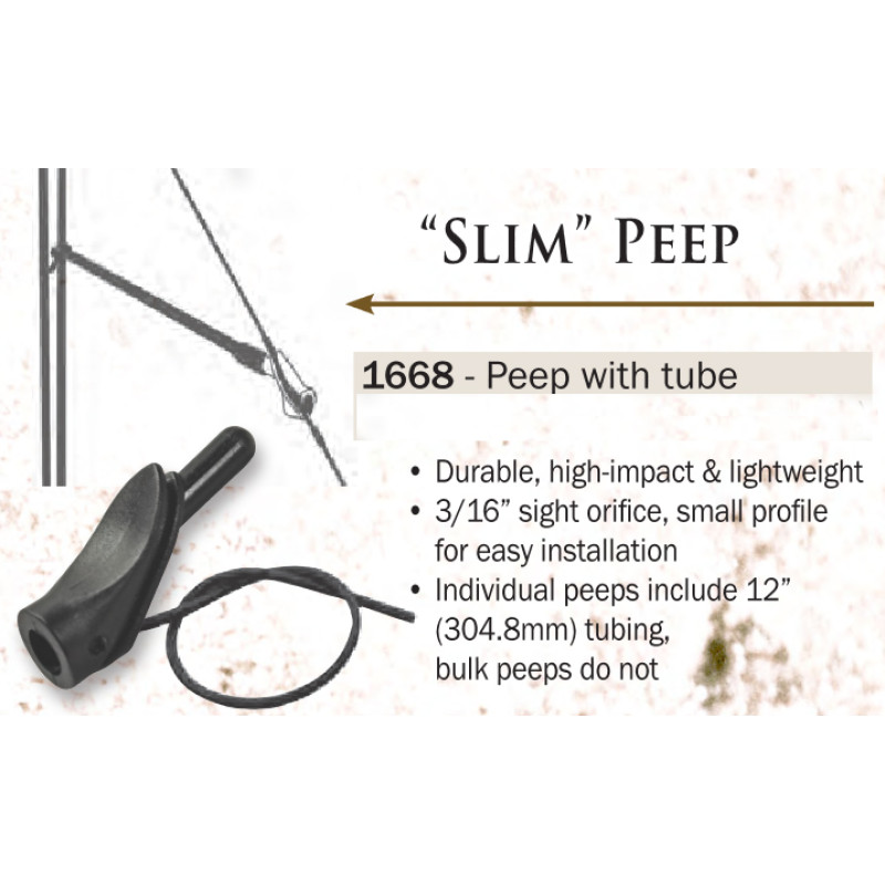 BOHNING PEEP WITH PLASTIC SLIM HUNTER 3/16"