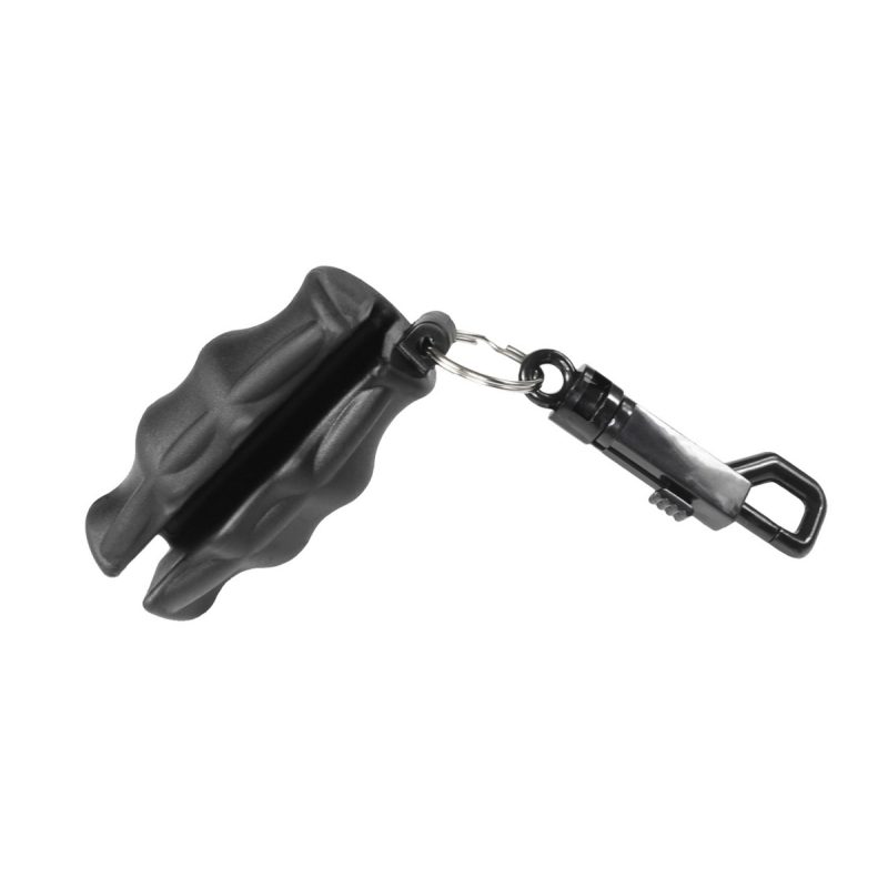 TRUGLO ARROW PULLERS SHORT 3-FINGER SOLID RUBBER WITH KEYCHAIN BLACK