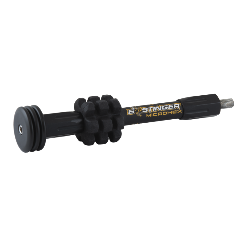 B-STINGER MICROHEX 6" MATTE BLACK WITH 3oz WEIGHTS