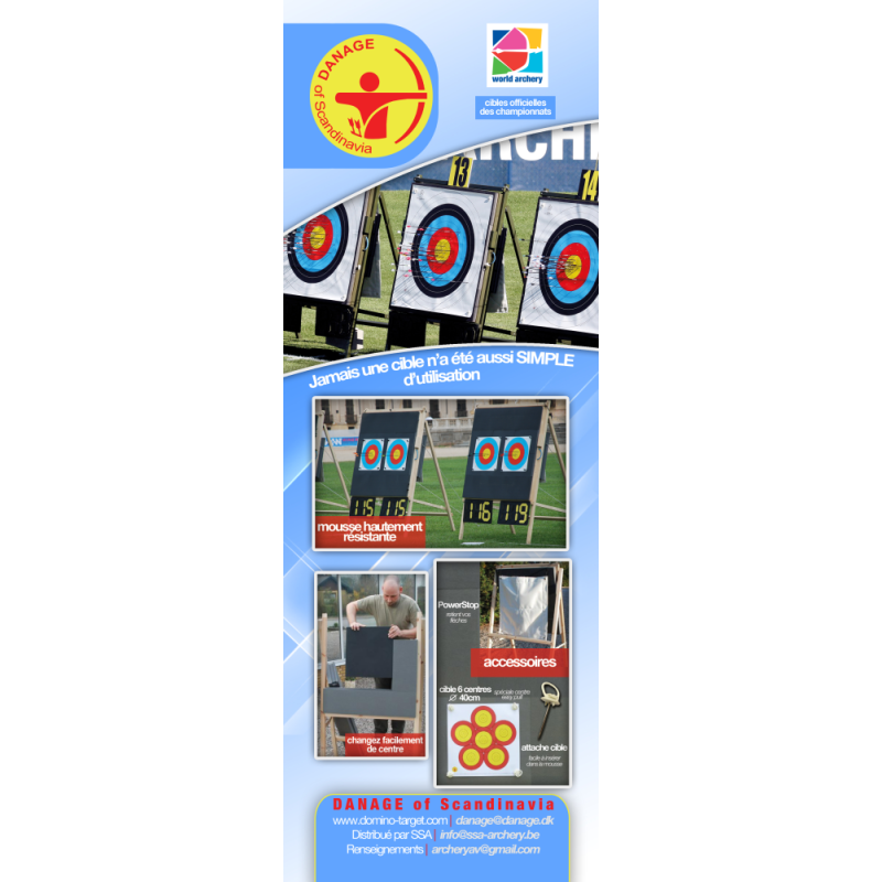 DANAGE TARGET STAND DOMINO GRAND PRIX TYPE A 132x132 WITH 4 LEGS
