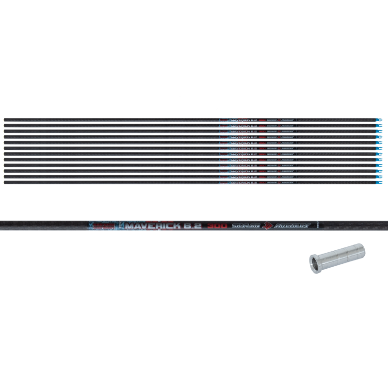 SHAFT 3K MAVERICK ID6.2 300 / 33" WITH INSIDE NOCK AND INSERT 12/PK
