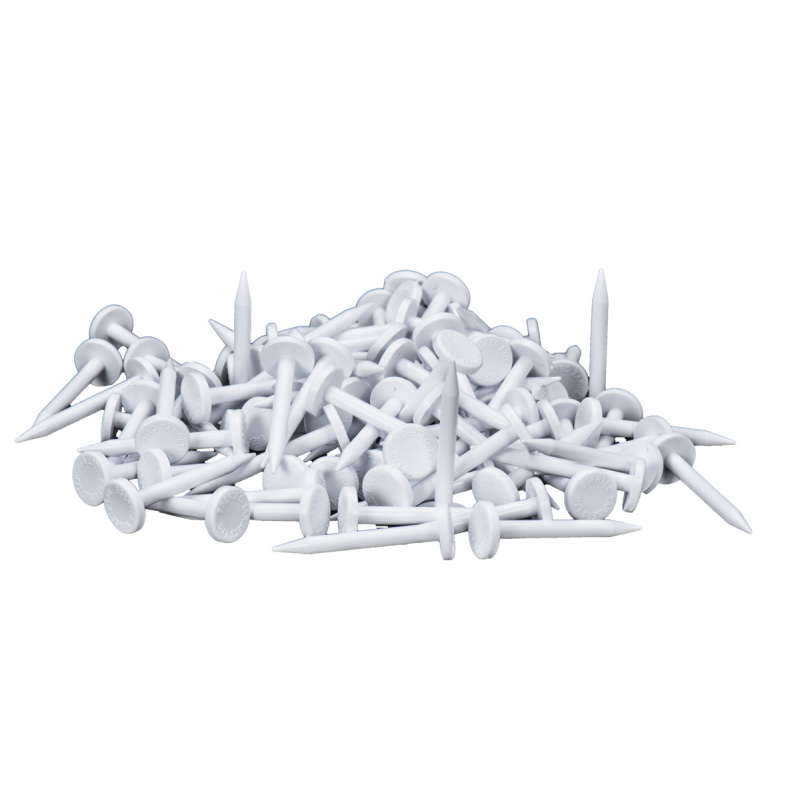 EGERTEC TARGET PINS 50mm 100/PK WHITE