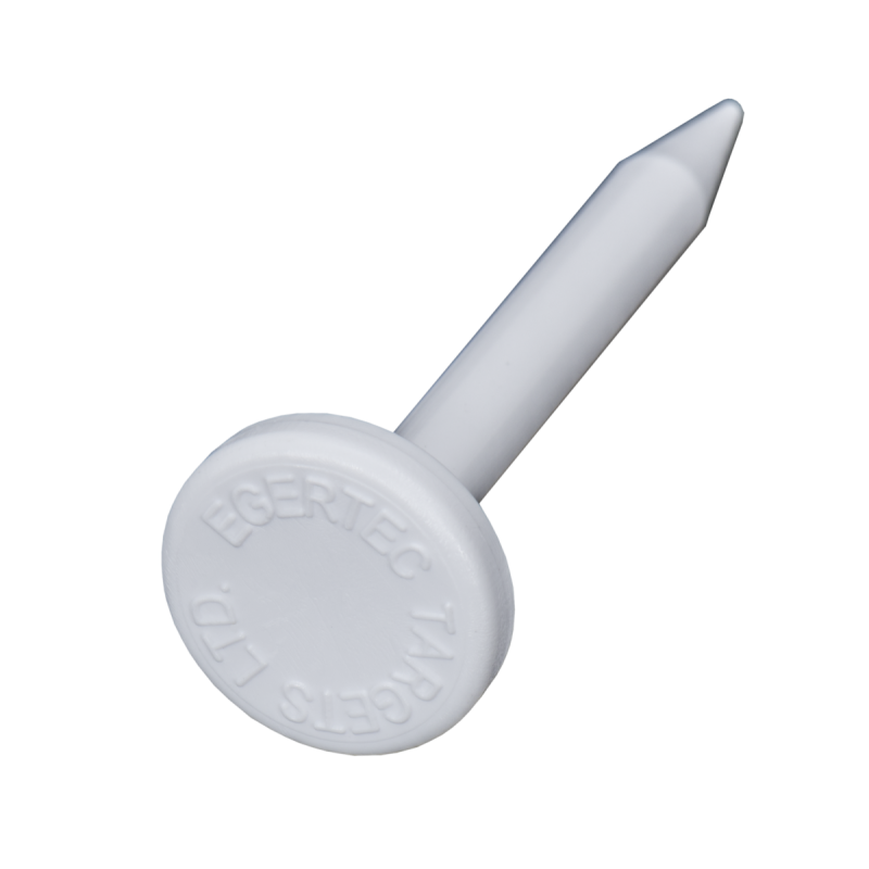 EGERTEC TARGET PINS 50mm 100/PK WHITE