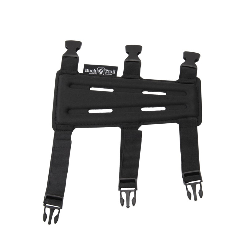 BUCK TRAIL SINGLE ARMGUARDS MOLDED 20CM SINGLE / 3 FASTENERS BLACK