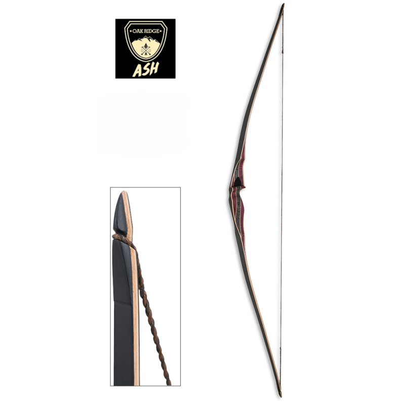 HYBRID BOWS ASH 62" RH 25 LBS FLEMISH DYNEEMA STRING INCL.