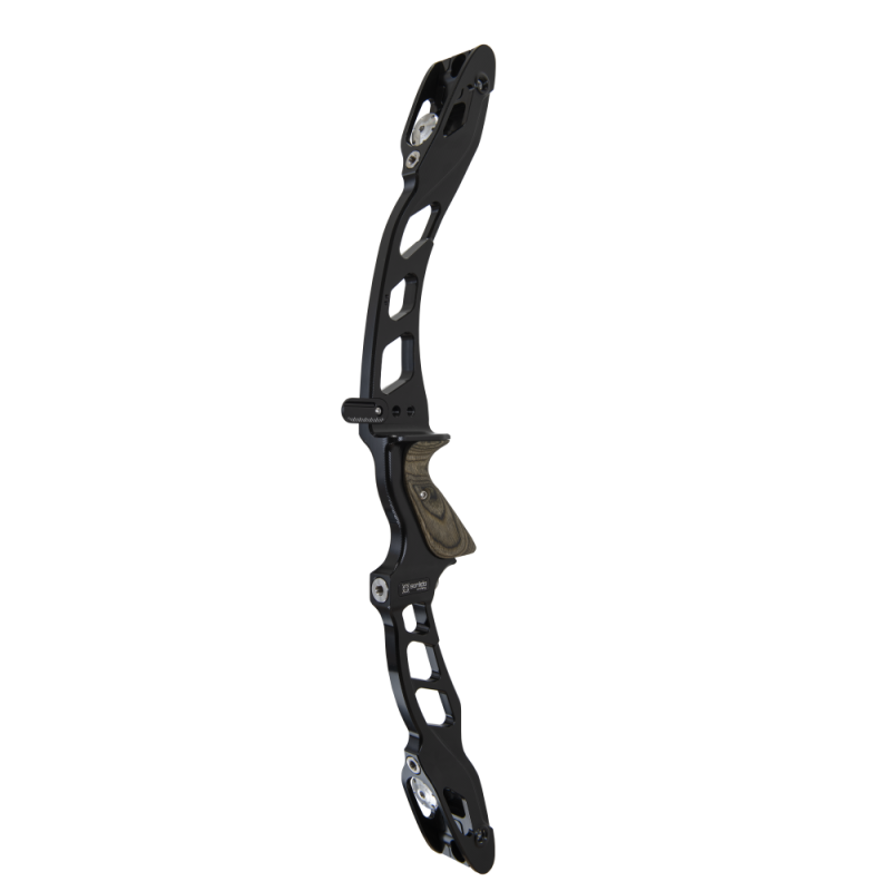 CNC FORGED MIRACLE WITH WOODEN GRIP / 25" RH / GROOVED ANODIZED BLACK