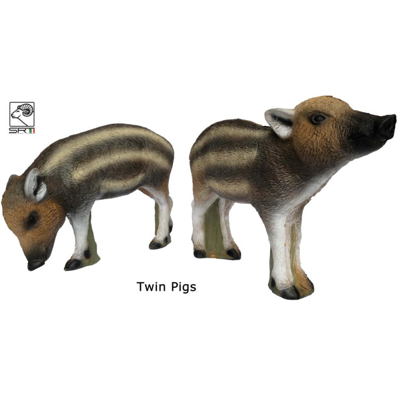 SRT 3D TARGET TWIN PIGS - GROUP 4 - L 57cm H35cm