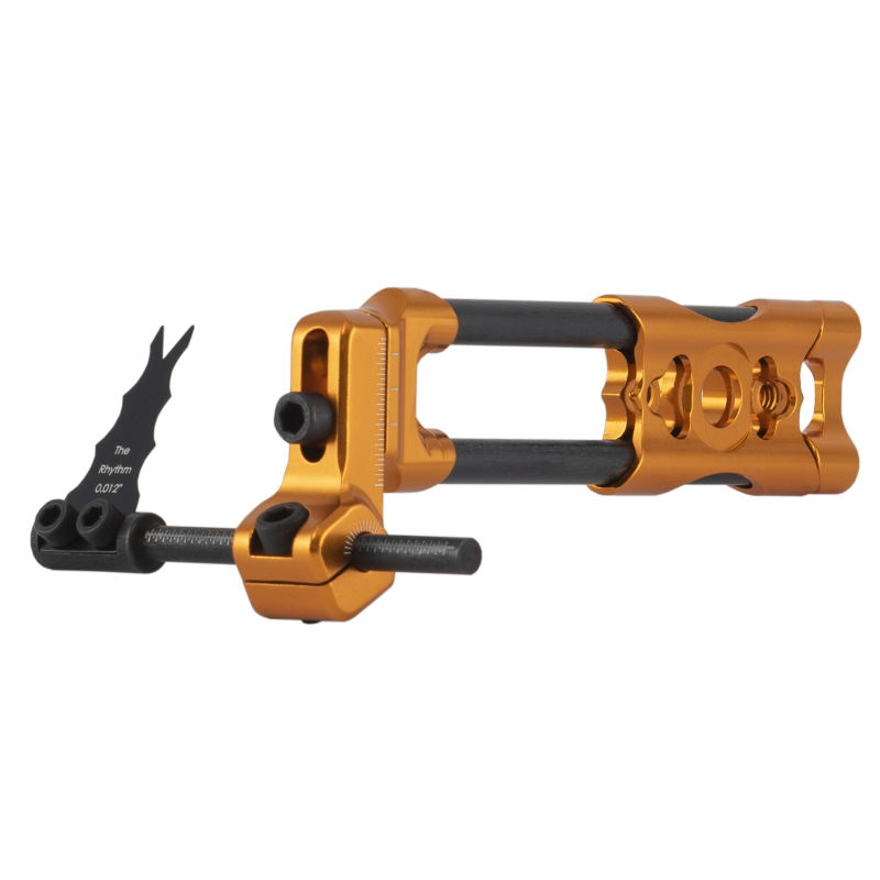 COMPOUND BLADE RESTS RHYTHM w/ EXT. MOUNT RH ORANGE .008" / .010" / .012" blades incl.