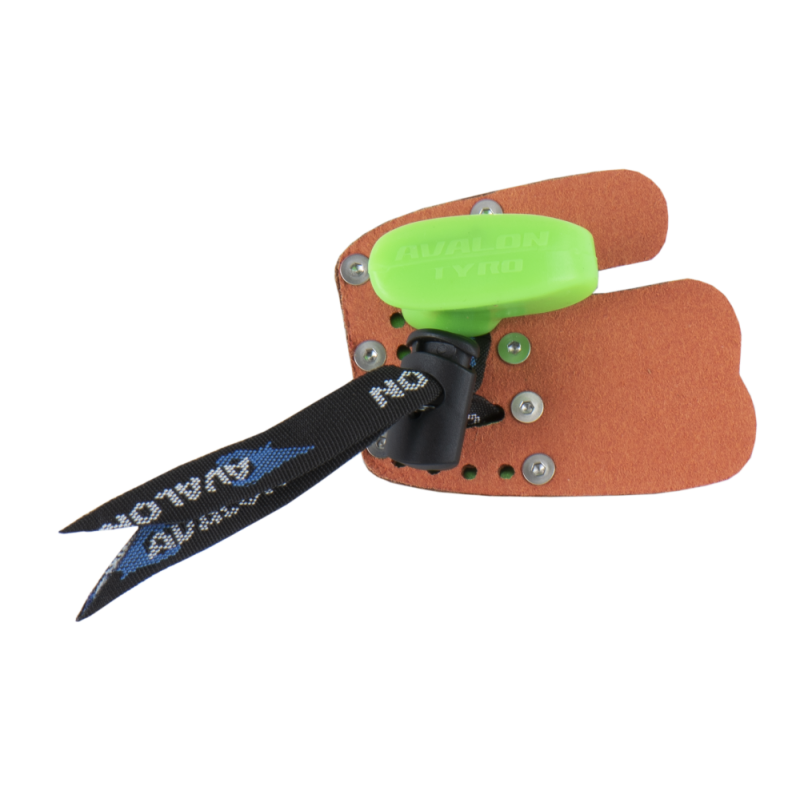 TYRO FINGER TAB WITH PRIME LEATHER RH X-SMALL GREEN