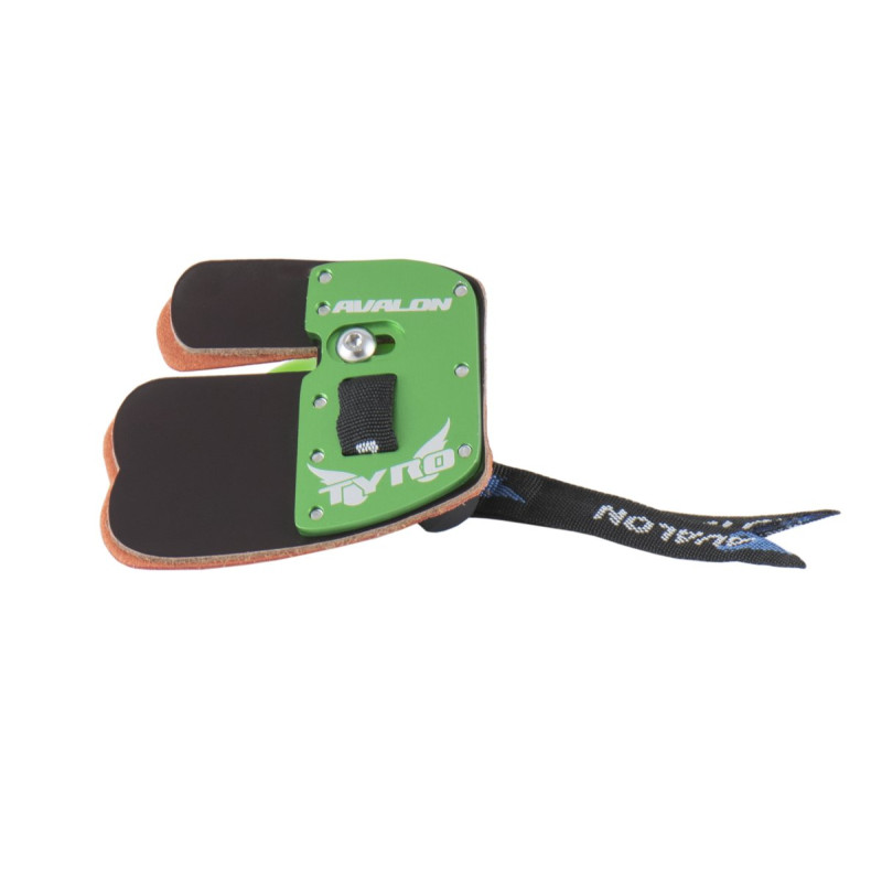 AVALON TYRO FINGER TAB WITH PRIME LEATHER RH X-SMALL GREEN