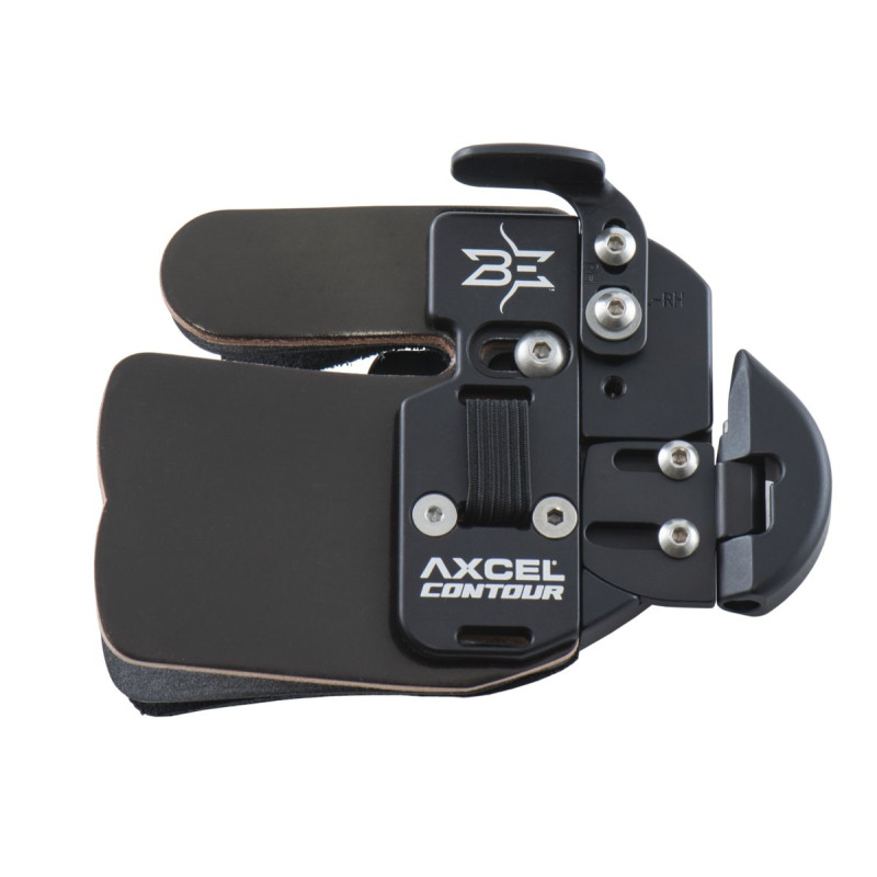AXCEL OLYMPIC RECURVE TAB WITH ANCHOR PAD CONTOUR BLACK RH MEDIUM