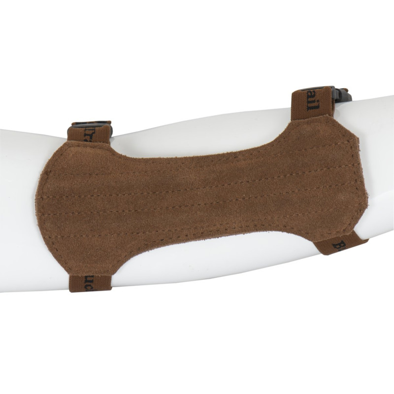 BUCKTRAIL TRADITIONAL ARMGUARDS NATURAL MEDIUM 18cm BROWN PREMIUM LEATHER