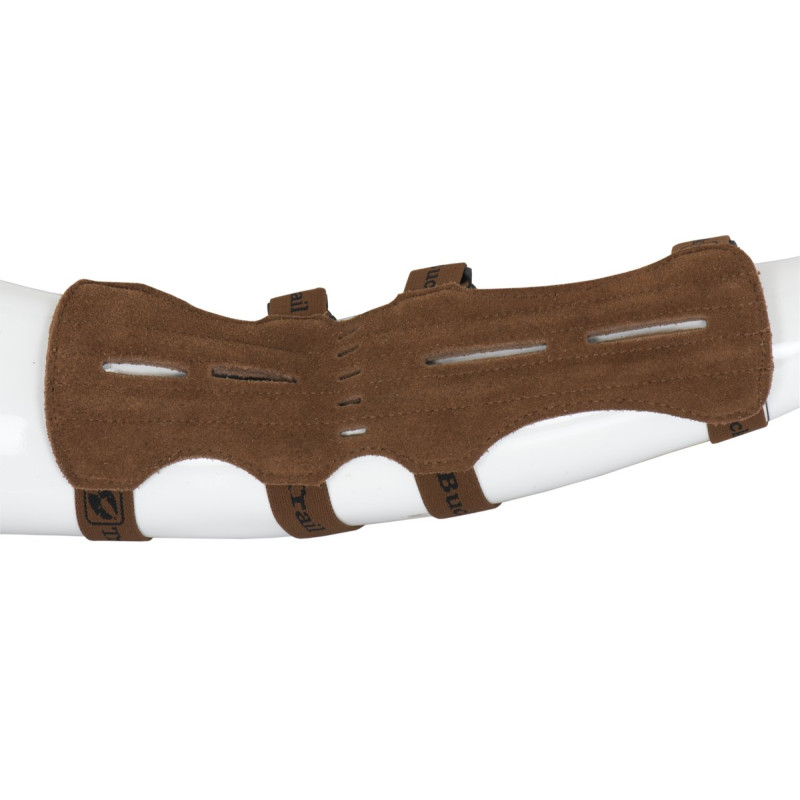 BUCKTRAIL TRADITIONAL ARMGUARDS ESSENTIAL LONG 28cm BROWN PREMIUM LEATHER