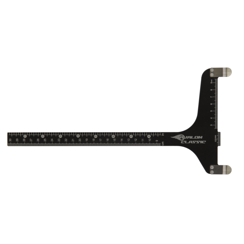 BOW SQUARES GAUGES CLASSIC ALU - INCHES AND METRIC - BLACK ANODIZED